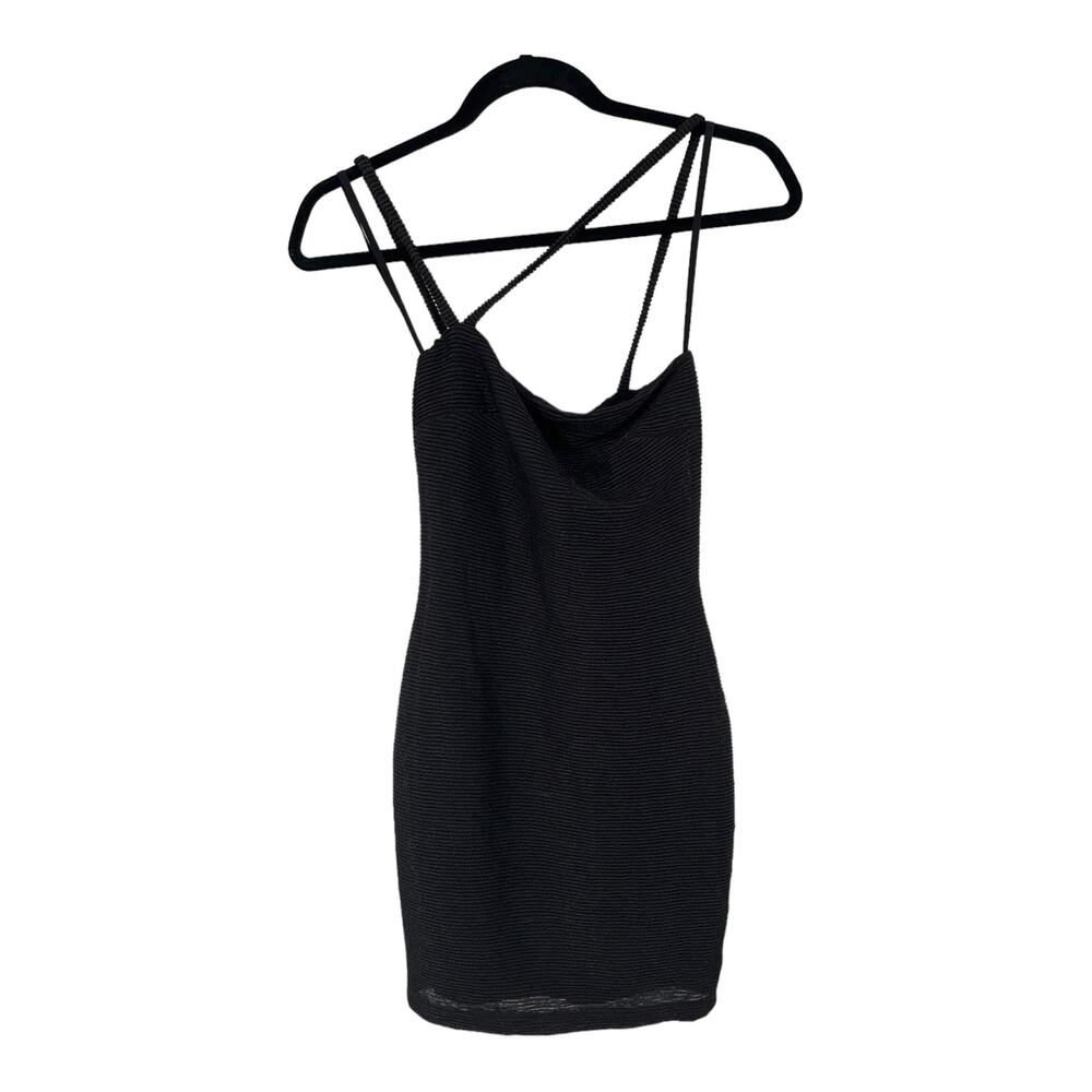 Rumer Dress Penelope Rib bodycon minidress black DEFECT X-Small XS